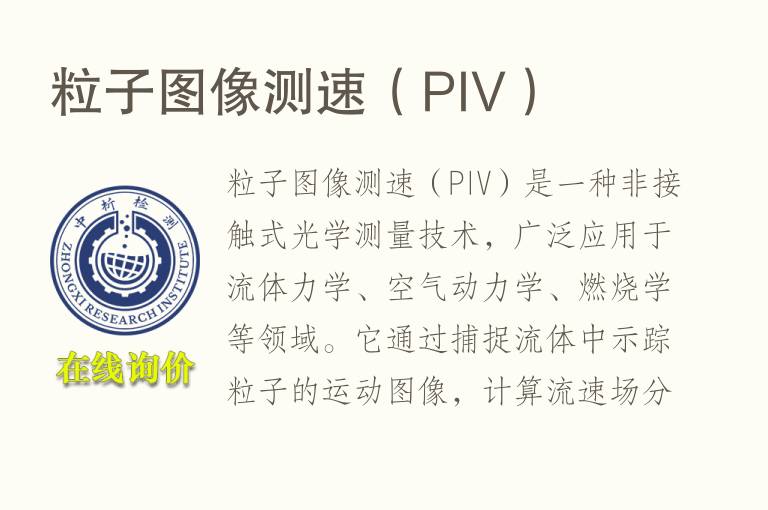 粒子图像测速（PIV）