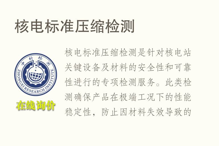 核电标准压缩<font color='red'>检测</font>