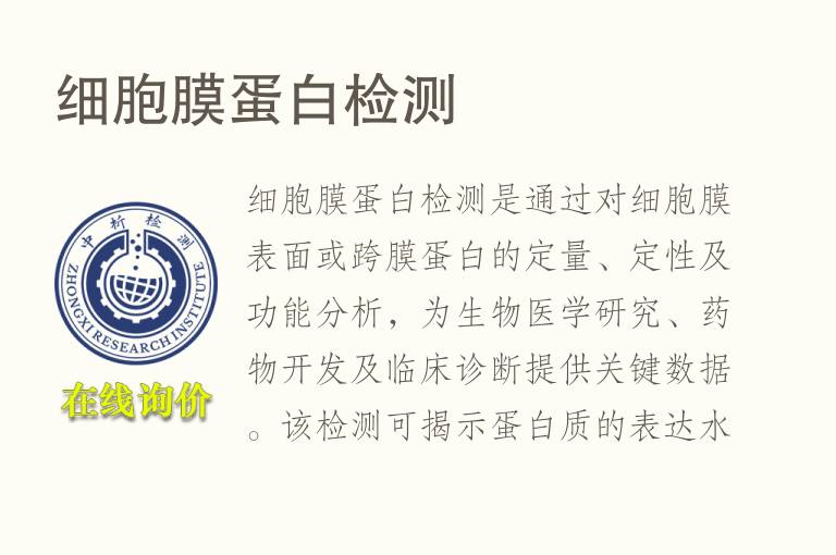 细胞膜<font color='red'>蛋白</font>检测